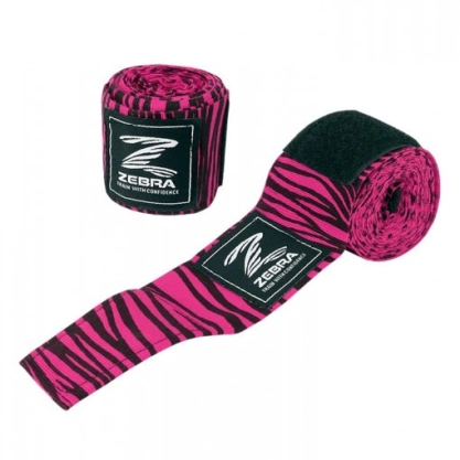 Boxbandagen 255 cm Schwarz/Rosa